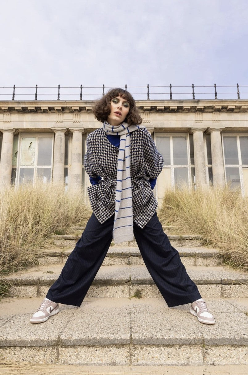 Sjaal BS | Grijs - Blauw