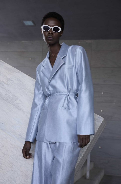 Broek 403 | Zilverblauw