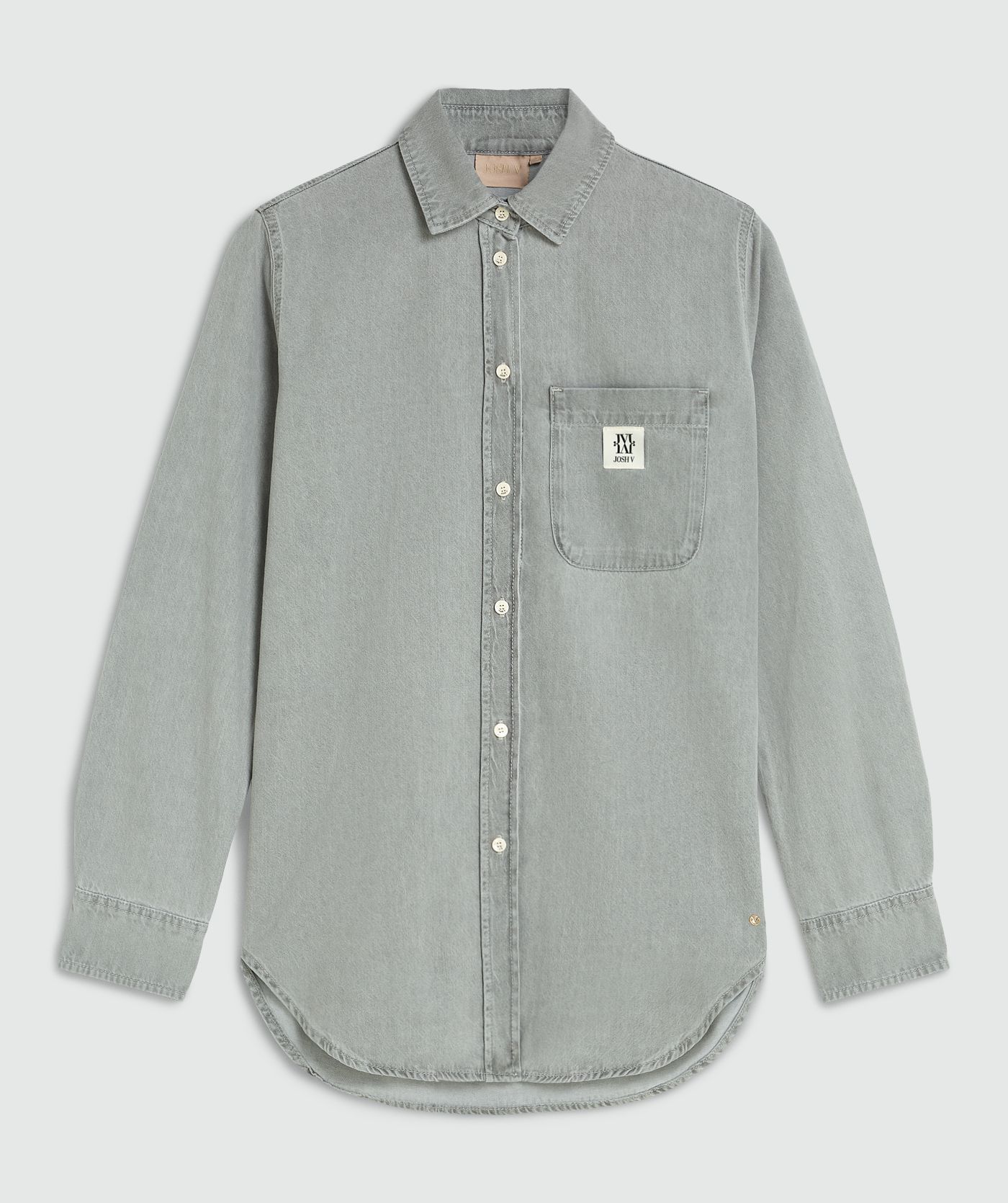 Jeanshemd Meggy | Lichtgrijs