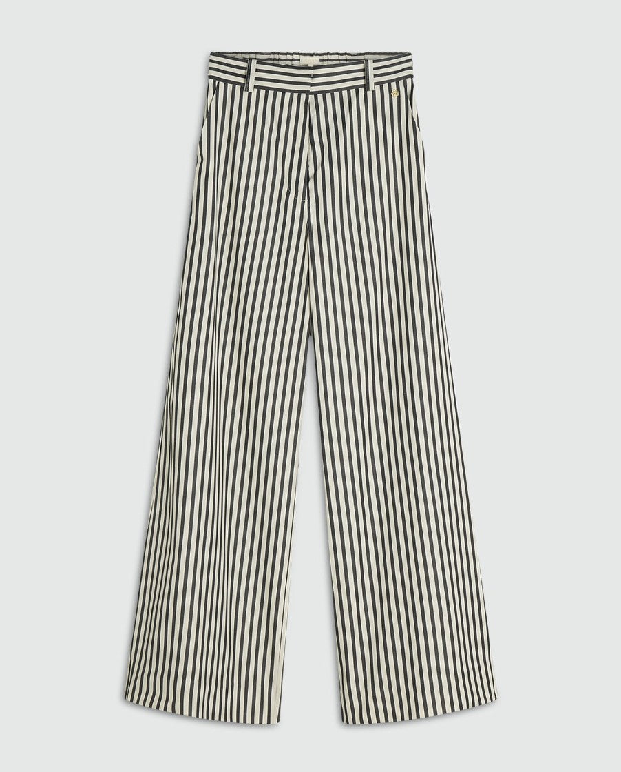 Broek Odessa | Blauw - Ecru