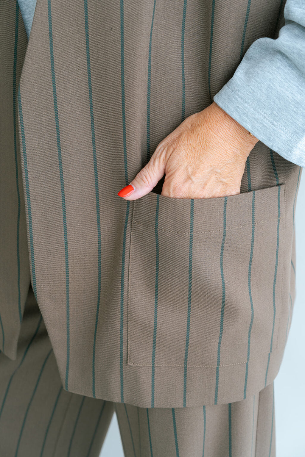 Waistcoat Puck | Bruin - Groen