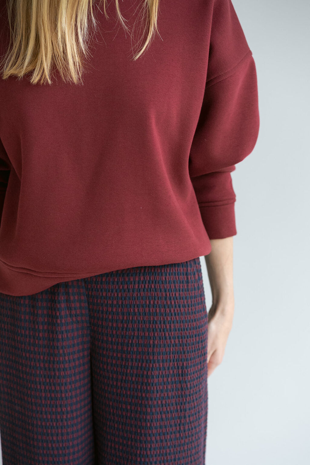 Broek Sam | Bordeaux - Donkerblauw