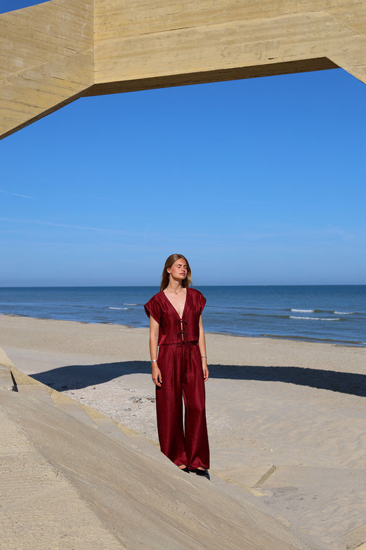 Broek Petal | Bordeaux