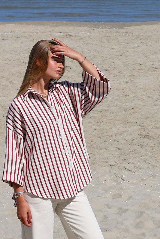 Bloes Bianca | Bordeaux Gestreept