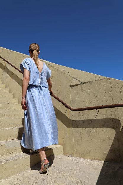 Top Billie | Blauw lurex