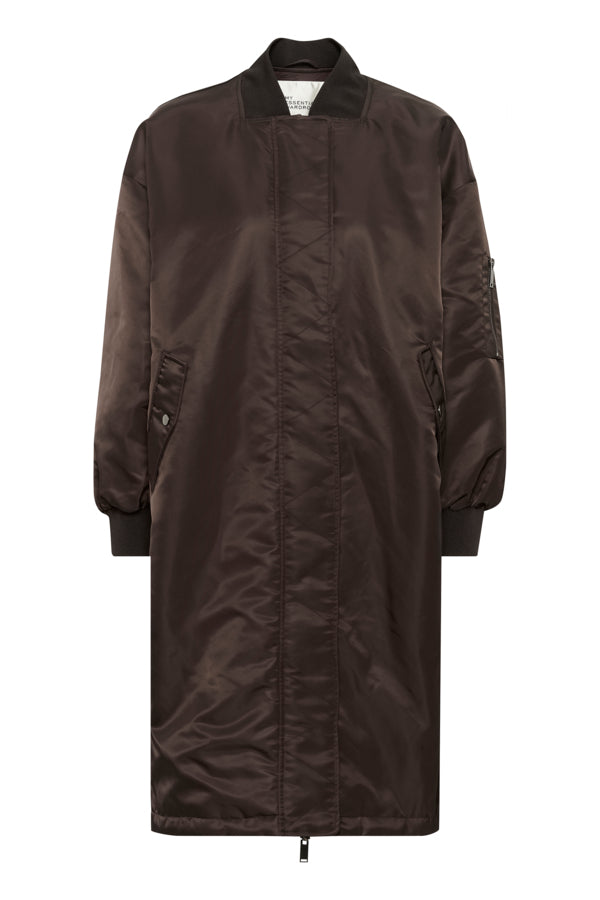 Omkeerbare mantel Helga | Donkerbruin