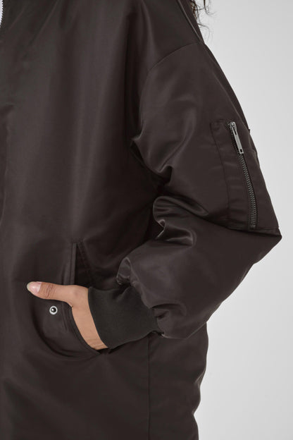 Omkeerbare mantel Helga | Donkerbruin