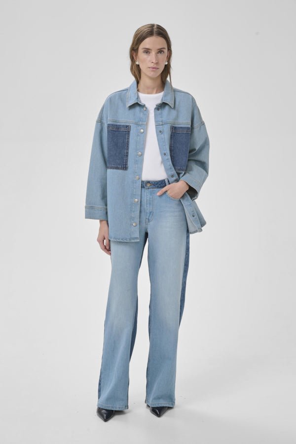 Jeanshemd Mazie | Bicolor