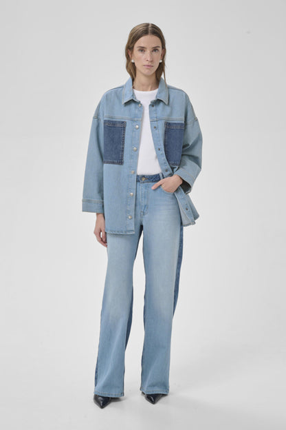 Jeanshemd Mazie | Bicolor
