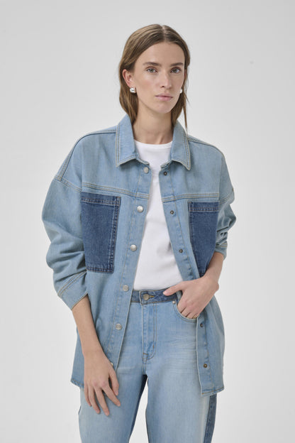 Jeanshemd Mazie | Bicolor