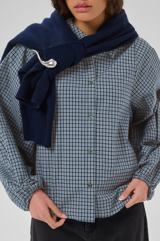 Blouse Ilse | Blauw - Groen