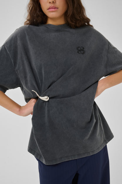T-shirt Esra | Donkergrijs