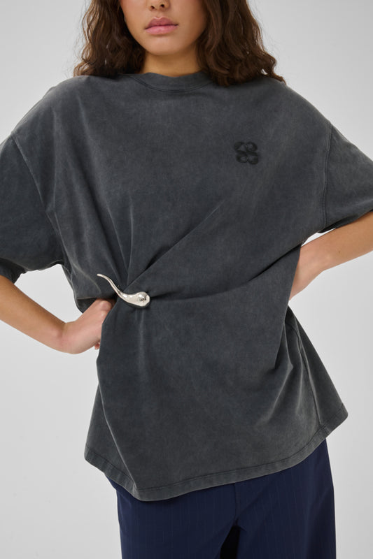 T-shirt Esra | Donkergrijs