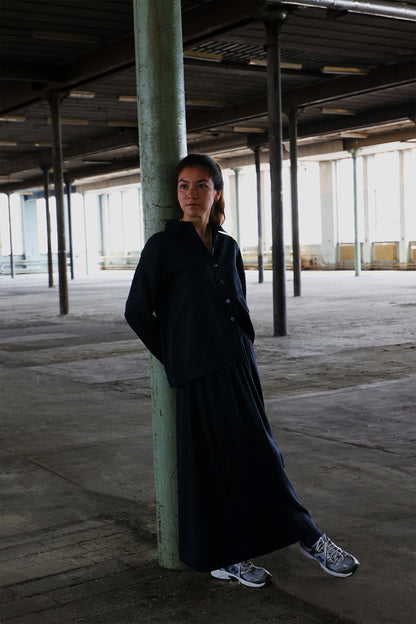 Rok Sari | Donkerblauw