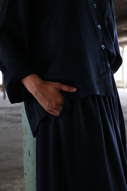 Rok Sari | Donkerblauw