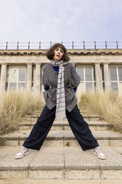 Sjaal BS | Grijs - Blauw