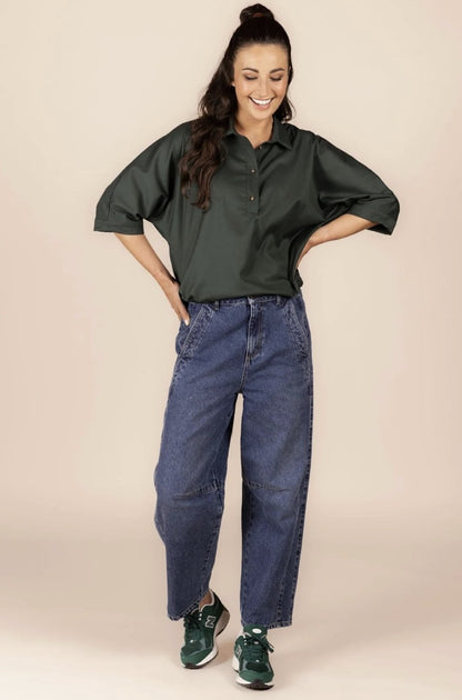 Blouse RG | Donkergroen