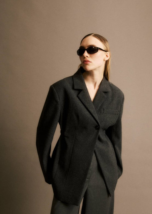 Blazer Adelie | Donkergrijs