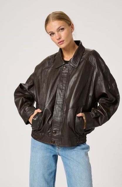 Jas Leder Akela | Donkerbruin