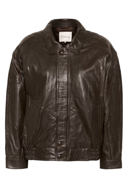 Jas Leder Akela | Donkerbruin