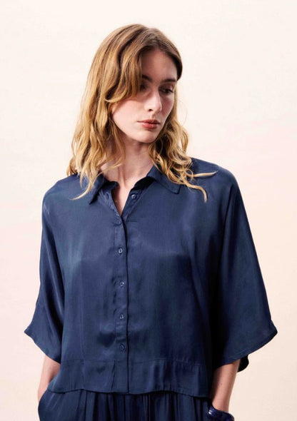 Blouse Pervenche | Donkerblauw