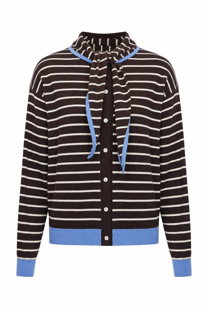 Cardigan Kastro met sjaaltje | Bruin