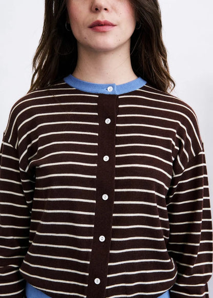Cardigan Kastro met sjaaltje | Bruin