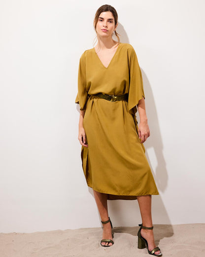 Jurk Charlotte | Mosterdgeel