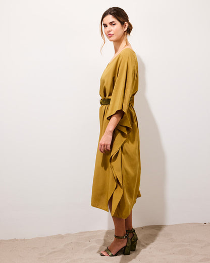 Jurk Charlotte | Mosterdgeel