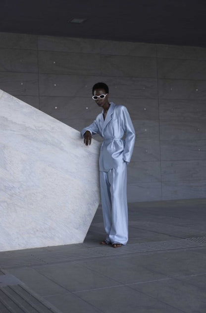 Broek 403 | Zilverblauw