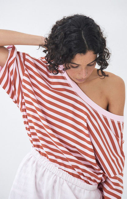 T-shirt Gixy | Roze - Rood