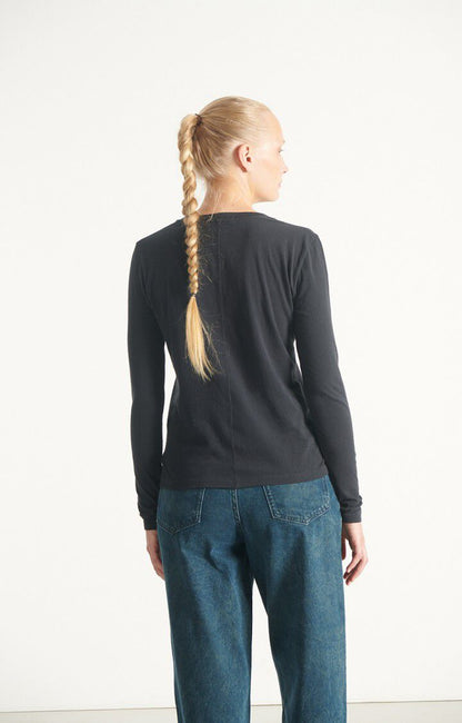 T-shirt Gamipy lange mouw | Zwart