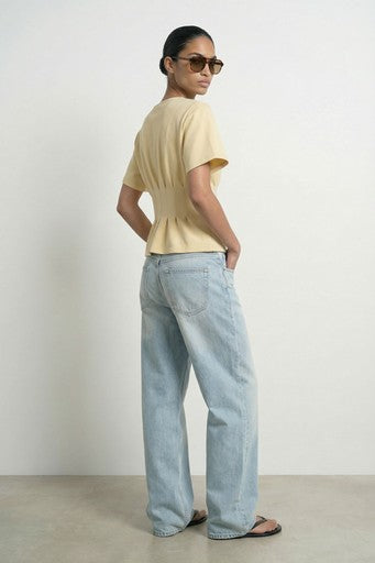 T-shirt Sana | Lichtgeel