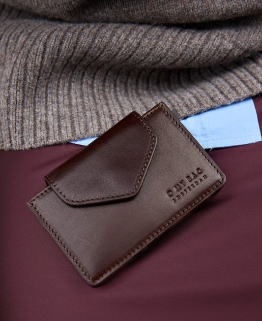 Harmonica portefeuille | Donkerbruin
