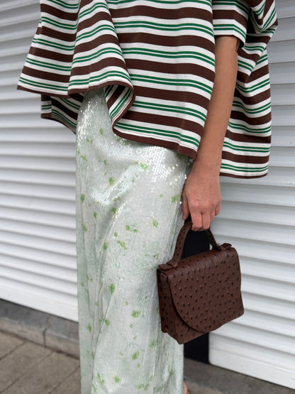 T-shirt Soren | Bruin - Groen