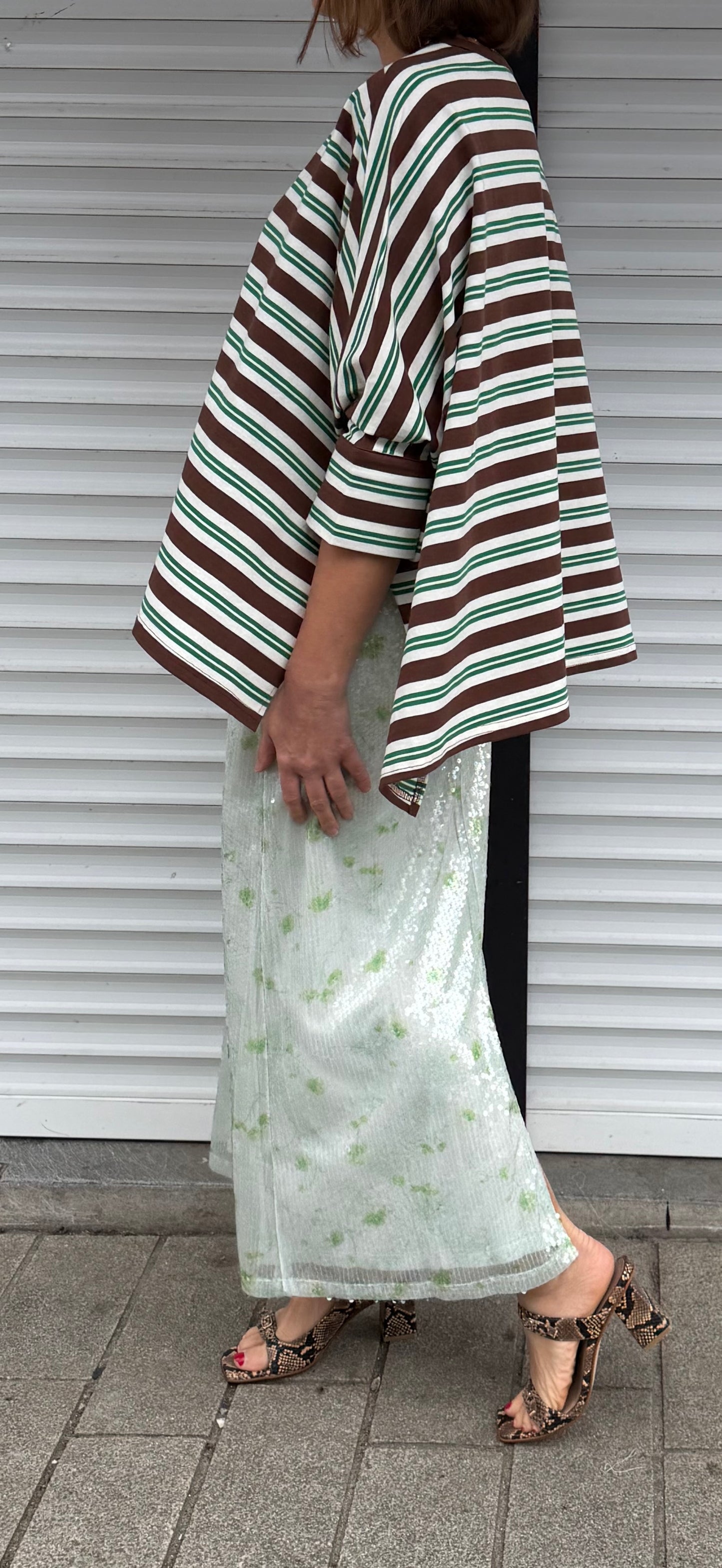 T-shirt Soren | Bruin - Groen