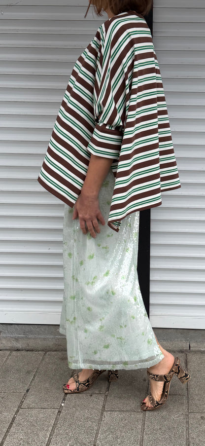 T-shirt Soren | Bruin - Groen