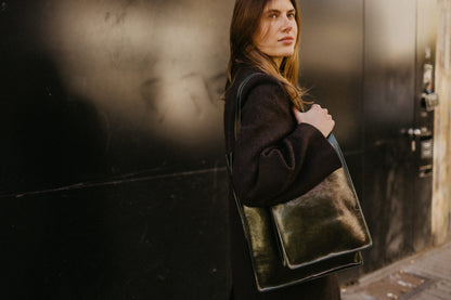 Double Shopper | Donkergroen