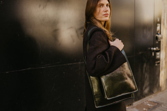 Double Shopper | Donkergroen