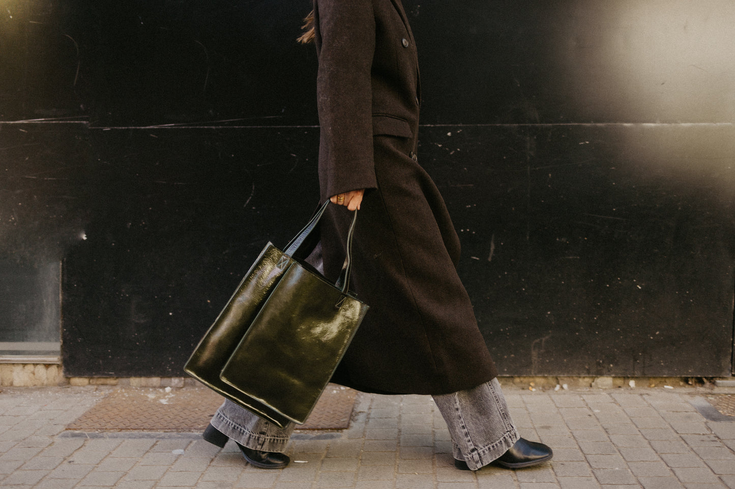 Double Shopper | Donkergroen