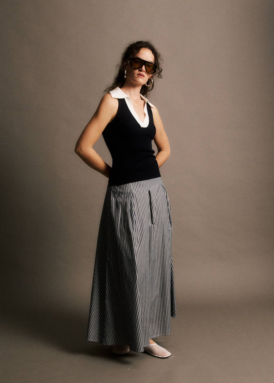 Plooirok Eliott | Blauw