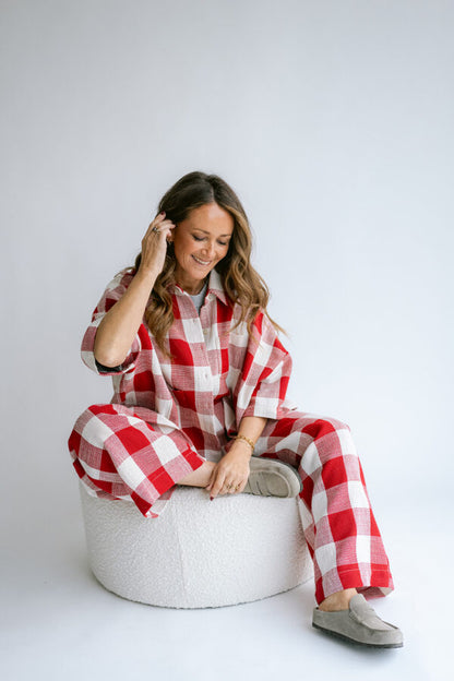 Shacket Mon | Rood geruit