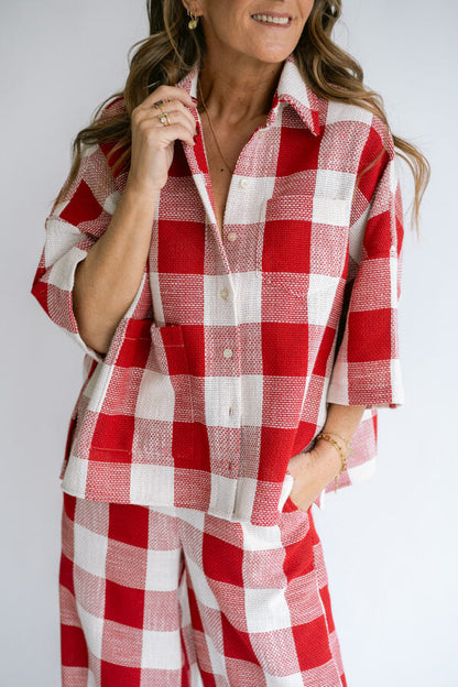 Shacket Mon | Rood geruit