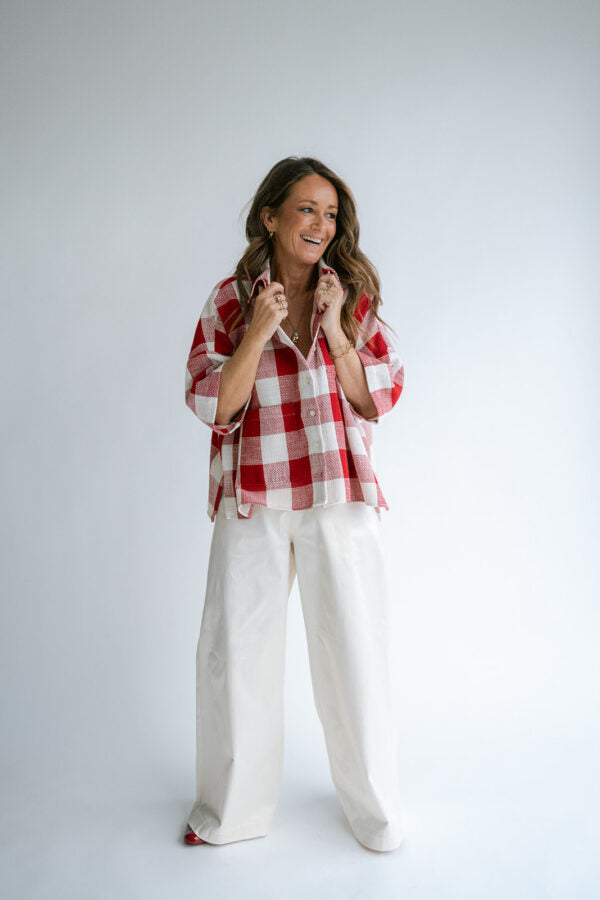 Shacket Mon | Rood geruit