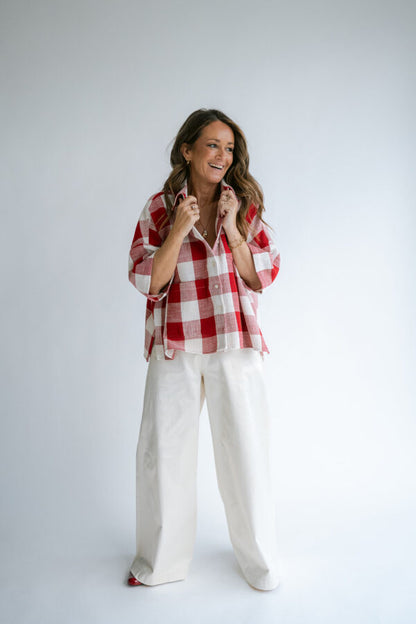 Shacket Mon | Rood geruit