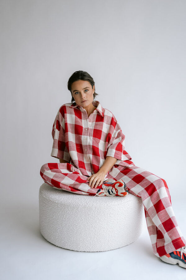 Shacket Mon | Rood geruit