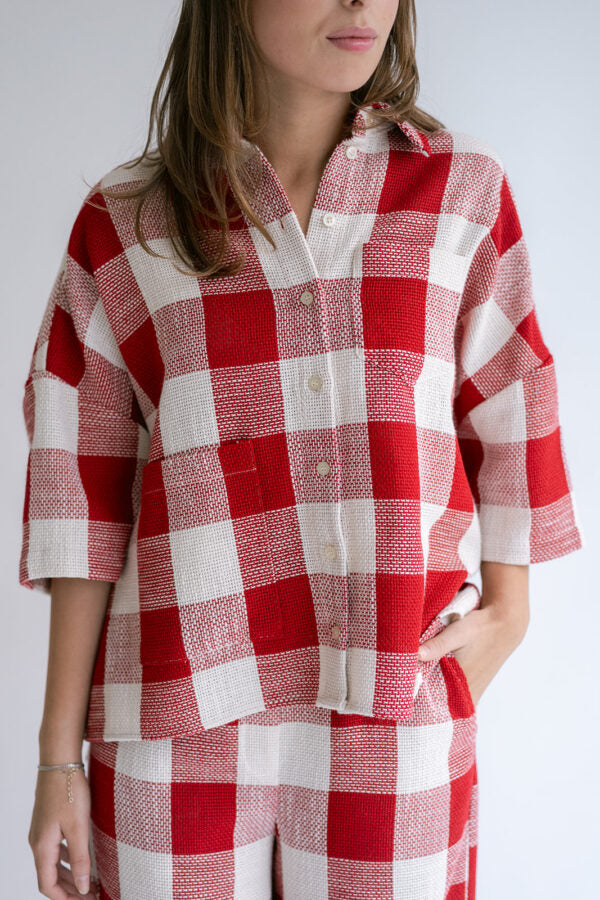 Shacket Mon | Rood geruit