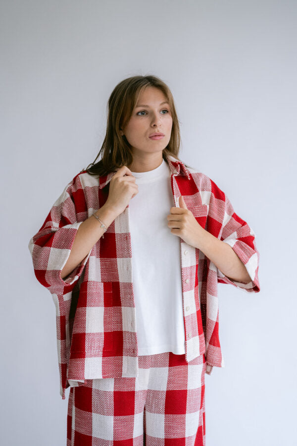 Shacket Mon | Rood geruit