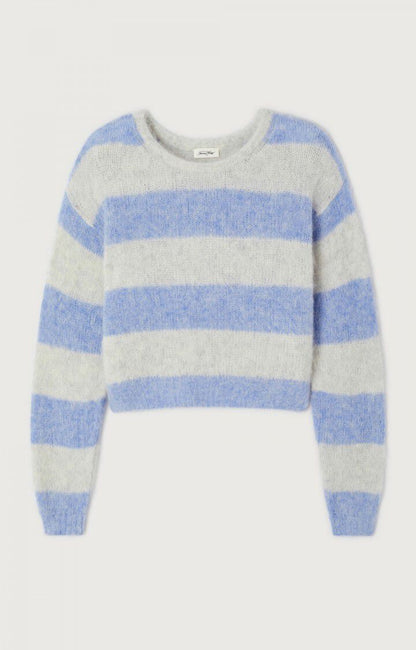 Pullover Niby | Lichtblauw gestreept