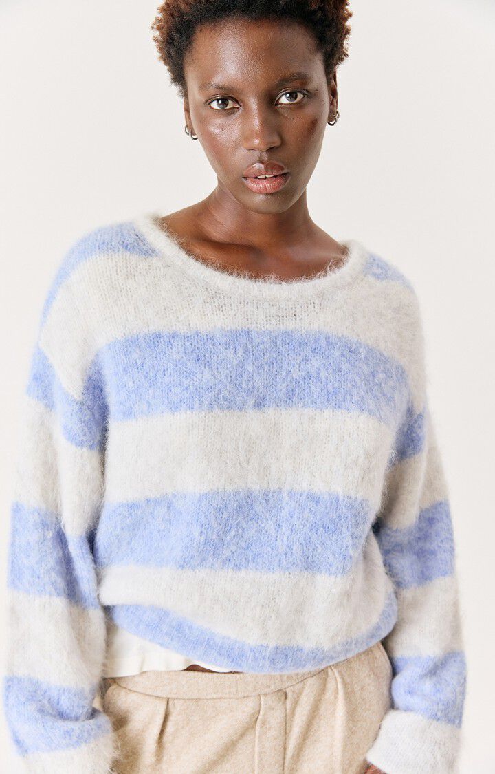 Pullover Niby | Lichtblauw gestreept